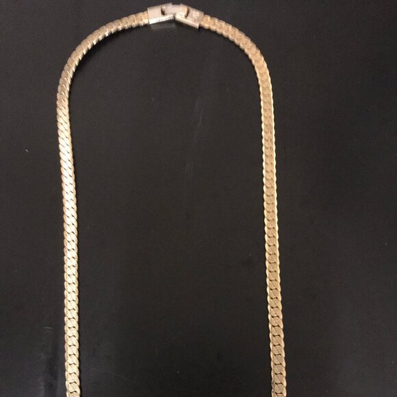 Ladies 18K Gold Plated Herringbone Necklace - Picture 1 of 2